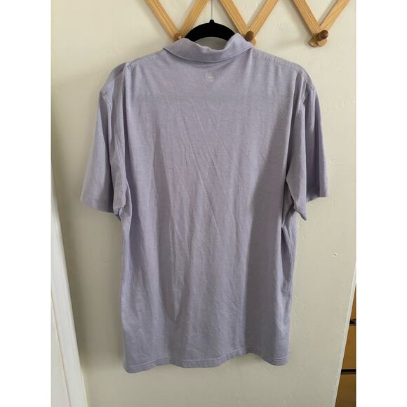 Peter Millar Polo Men Large Ace Cotton Blend Lilac Collared Short Sleeve Golf - Picture 8 of 9